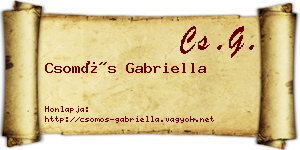 Csomós Gabriella névjegykártya