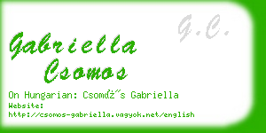 gabriella csomos business card